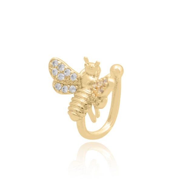 piercing fake bee asas cravejadas zircônia
