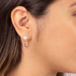 Brinco Argolinha com Estrela com Mini Zircônias Prata 925 - Image 2
